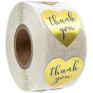 Unbranded (As show, One size) 500Pcs Thank You Stickers Roll Heart Shape Adhesive Labels G Unbranded (As show, One size) 500Pcs Thank You Stickers Roll Heart Shape Adhesive Labels G