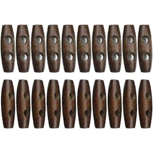Unbranded (As show, One size) Dark Wooden Toggle Buttons,50pcs 30mm for Sewing, Scrapbooki Unbranded (As show, One size) Dark Wooden Toggle Buttons,50pcs 30mm for Sewing, Scrapbooki