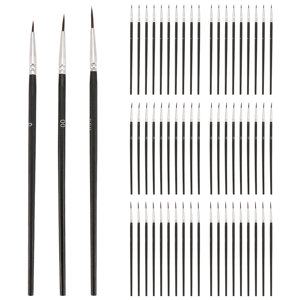 neznačkové 60pcs Detail Paint Brushes, Fine Tip Paint Brush with 3Sizes 0 00 000 neznačkové 60pcs Detail Paint Brushes, Fine Tip Paint Brush with 3Sizes 0 00 000
