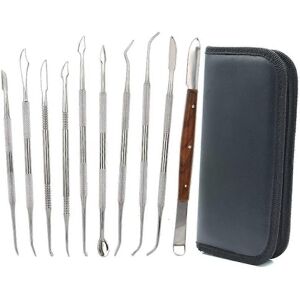 Unbranded (As show, One size) 10 x Double Ended Stainless Steel Wax Sculpting Tools for Sc Unbranded (As show, One size) 10 x Double Ended Stainless Steel Wax Sculpting Tools for Sc