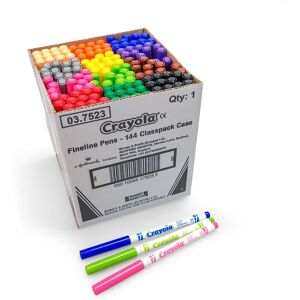 CRAYOLA SuperTips Washable Fineline Markers - Assorted Colours (Pack of 144) CRAYOLA SuperTips Washable Fineline Markers - Assorted Colours (Pack of 144)