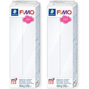 STAEDTLER 8021-0 FIMO Soft Oven-Hardening Polymer Modelling Clay - White (1 x 45 STAEDTLER 8021-0 FIMO Soft Oven-Hardening Polymer Modelling Clay - White (1 x 45