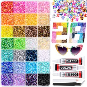 BELLEBOOST 26000Pcs Resin Rhinestones with 3Pcs B7000 Jewelry Glue for Crafting Multicolor BELLEBOOST 26000Pcs Resin Rhinestones with 3Pcs B7000 Jewelry Glue for Crafting Multicolor
