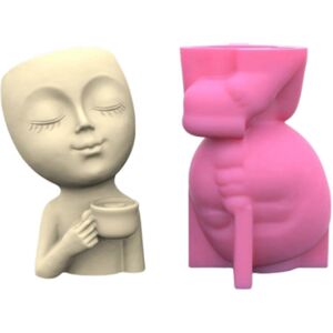 Unbranded (As show, One size) Geometric 3D Coffee Girl Gypsum Silicone Molds Storage Box M Unbranded (As show, One size) Geometric 3D Coffee Girl Gypsum Silicone Molds Storage Box M