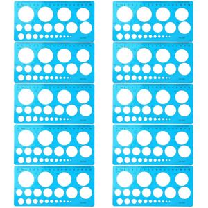 Unbranded (sewing ruler, One size) 10 Pcs Circle Round Stencil Template Ruler Geometric St Unbranded (sewing ruler, One size) 10 Pcs Circle Round Stencil Template Ruler Geometric St