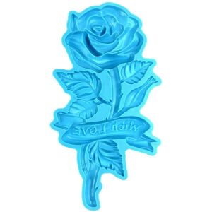 Unbranded (Blue, One size) Wall Hanging Resin Moulds Rose Flower Silicone Mold Stereo Epox Unbranded (Blue, One size) Wall Hanging Resin Moulds Rose Flower Silicone Mold Stereo Epox