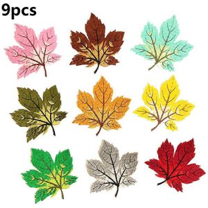 Unbranded (As show, One size) 9 Piece Multicolor Maple Leaf Sew/Iron On Appliques Embroide Unbranded (As show, One size) 9 Piece Multicolor Maple Leaf Sew/Iron On Appliques Embroide