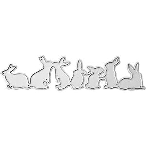 Unbranded (As show, One size) Easter Rabbits Metal Cutting Dies Stencil Scrapbooking DIY A Unbranded (As show, One size) Easter Rabbits Metal Cutting Dies Stencil Scrapbooking DIY A