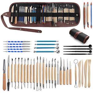 Unbranded (As show, One size) 44pcs DIY Clay Sculpture Pottery Tool Set Carving Point Dril Unbranded (As show, One size) 44pcs DIY Clay Sculpture Pottery Tool Set Carving Point Dril
