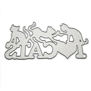 Unbranded (As show, One size) Love Cats Shape Die Cut Scrapbooking Cutting Dies Templates Unbranded (As show, One size) Love Cats Shape Die Cut Scrapbooking Cutting Dies Templates