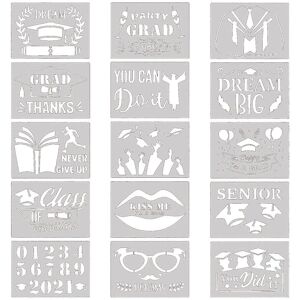 Unbranded (As show, One size) Graduation Painting Template Set Hollow PET Stencils DIY Lov Unbranded (As show, One size) Graduation Painting Template Set Hollow PET Stencils DIY Lov