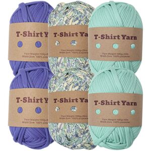 Unbranded (B, One size) T-Shirt Yarn Elastic Fabric Crochet Cloth Yarn for DIY Knitting, S Unbranded (B, One size) T-Shirt Yarn Elastic Fabric Crochet Cloth Yarn for DIY Knitting, S