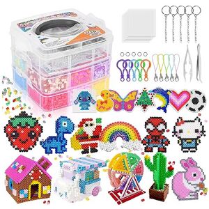LULUETPUE Fuse Beads Kit,10000PC 5MM Melty Beads Set, Iron Melting Beads Craft K LULUETPUE Fuse Beads Kit,10000PC 5MM Melty Beads Set, Iron Melting Beads Craft K