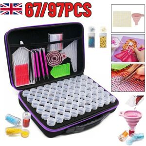 Unbranded (97 Pcs Storage Box Kit) 30/60 Slots Diamond Painting Case Embroidery Unbranded (97 Pcs Storage Box Kit) 30/60 Slots Diamond Painting Case Embroidery