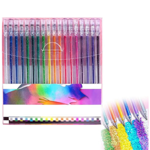 Unbranded Glitter Gel Pen Set, 18 PCS Glitter Gel Pens Colored Glitter Markers Unbranded Glitter Gel Pen Set, 18 PCS Glitter Gel Pens Colored Glitter Markers