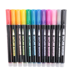 Unbranded Shimmer Markers Doodle Outline Dazzles: 12 Colors Glitter Pens Set Unbranded Shimmer Markers Doodle Outline Dazzles: 12 Colors Glitter Pens Set