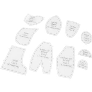 Unbranded Memory Bear Ruler Template Set – 10 Acrylic Patterns for 12-inch Dolls Unbranded Memory Bear Ruler Template Set – 10 Acrylic Patterns for 12-inch Dolls