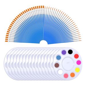 Jehiatek 150 Pcs Paint Brush and Palette Set, for Oil, Watercolor, Acrylic Painting, Canv Jehiatek 150 Pcs Paint Brush and Palette Set, for Oil, Watercolor, Acrylic Painting, Canv