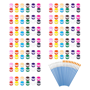 Saudism 12 Pack 144Pcs Mini Acrylic Paint Set with Brushes for Kids Adults Craft Paint, Saudism 12 Pack 144Pcs Mini Acrylic Paint Set with Brushes for Kids Adults Craft Paint,