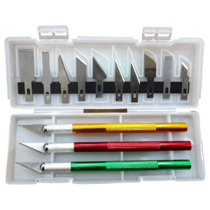 Saudism 13Pcs Aluminum Alloy Sculpture Carving Knife Set with Precision Blades for Paper Saudism 13Pcs Aluminum Alloy Sculpture Carving Knife Set with Precision Blades for Paper