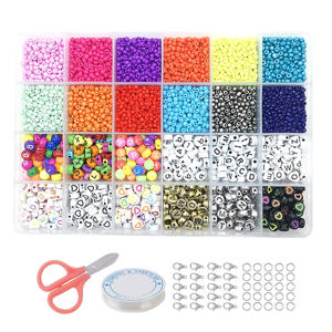 Saudism Kandi Beads Rainbow for Bracelets Making Kit 24 Types and Letter Kit,Plastic B Saudism Kandi Beads Rainbow for Bracelets Making Kit 24 Types and Letter Kit,Plastic B