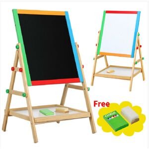 Unbranded Art Kid Wooden Easel Double Sided Blackboard Magnetic Functional Multi Surface Unbranded Art Kid Wooden Easel Double Sided Blackboard Magnetic Functional Multi Surface