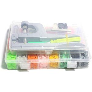 GreenZech (A) 368pcs Plastic Resin Press Stud Cloth Diaper DIY Button Fastener Snap Plier GreenZech (A) 368pcs Plastic Resin Press Stud Cloth Diaper DIY Button Fastener Snap Plier