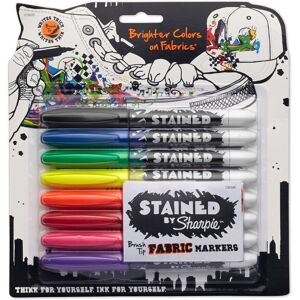 Sharpie Stained Fabric Markers Brush Tip - 8 Count, Assorted Colors (1779005) Sharpie Stained Fabric Markers Brush Tip - 8 Count, Assorted Colors (1779005)