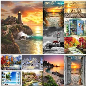 GreenZech (H3279) Diamond Painting Landscape Sunset Sea View Embroidery Cross Stitch Kit P GreenZech (H3279) Diamond Painting Landscape Sunset Sea View Embroidery Cross Stitch Kit P