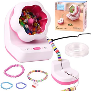 Typecat Automatic Clay Bead Bowl for Bracelet Making, Spinner with Needle and Typecat Automatic Clay Bead Bowl for Bracelet Making, Spinner with Needle and