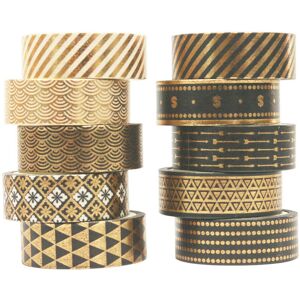 Typecat 10 Rolls Foil Washi Tape Set Paper Scrapbooking Adhesive Masking DIY Typecat 10 Rolls Foil Washi Tape Set Paper Scrapbooking Adhesive Masking DIY