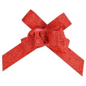 Rubies 10 Small red glitter automatic bows 14 mm Rubies 10 Small red glitter automatic bows 14 mm