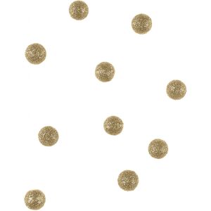 Rubies 40 Gold glitter decorative balls 12 mm Rubies 40 Gold glitter decorative balls 12 mm