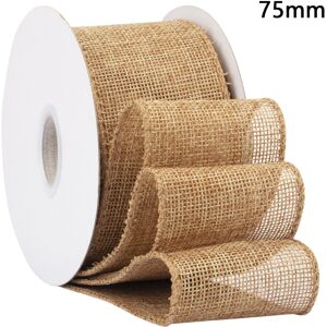 Unbranded 75mm Width Artificial Burlap Ribbon with Wired Edge Christmas Gift Packing DIY C Unbranded 75mm Width Artificial Burlap Ribbon with Wired Edge Christmas Gift Packing DIY C