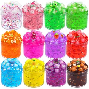 Kilpkonn Clear Jelly Crunchy Slime Kit, 12 Packs Slime Kits for Girls, Non Sticky Slime S Kilpkonn Clear Jelly Crunchy Slime Kit, 12 Packs Slime Kits for Girls, Non Sticky Slime S
