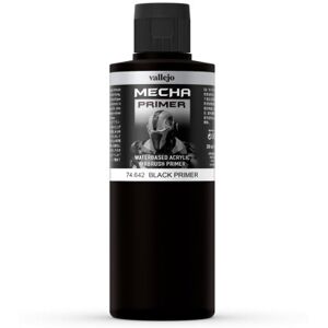 Vallejo 200 ml "AV Mecha Color" Acrylic Airbrush Colour - Black Primer Vallejo 200 ml "AV Mecha Color" Acrylic Airbrush Colour - Black Primer