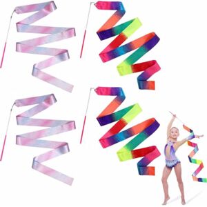 Unbranded 4pcs/set Shiny Colours Wand Rhythmic Dance Ribbons For Dancers Gift Unbranded 4pcs/set Shiny Colours Wand Rhythmic Dance Ribbons For Dancers Gift