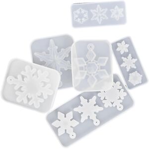 Unbranded For Crystal Glue Mold Mirror Christmas Snowflake With Hole Mold Ornament Hanging Unbranded For Crystal Glue Mold Mirror Christmas Snowflake With Hole Mold Ornament Hanging