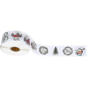 Unbranded For 1 Inch Merry Christmas Cartoon Label Holiday Greetings Stickers Unbranded For 1 Inch Merry Christmas Cartoon Label Holiday Greetings Stickers