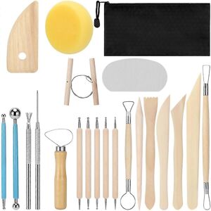 Unbranded For 21pcs Pottery Tool Kit Dotting Tool Polymer Clay Tool Ceramics Unbranded For 21pcs Pottery Tool Kit Dotting Tool Polymer Clay Tool Ceramics