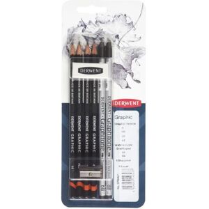 Crayons GRAPHIC - DERWENT - Blister 8 crayons + accessories - Charcoal - Assortm Crayons GRAPHIC - DERWENT - Blister 8 crayons + accessories - Charcoal - Assortm