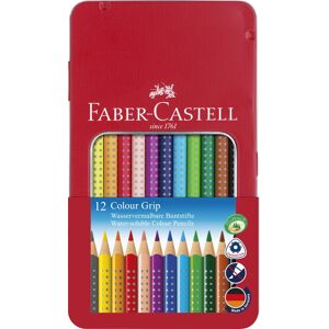 Faber Castell Tin of 12 Colour GRIP 2001 pencils Faber Castell Tin of 12 Colour GRIP 2001 pencils
