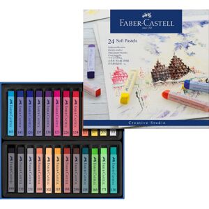 Faber Castell Creative Studio Soft Pastels, Multicoloured, Cardboard Wallet Of 2 Faber Castell Creative Studio Soft Pastels, Multicoloured, Cardboard Wallet Of 2