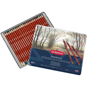 Derwent Drawing Colouring Pencils, Drawing & Writing, Set Of 24, Ideal For Illus Derwent Drawing Colouring Pencils, Drawing & Writing, Set Of 24, Ideal For Illus