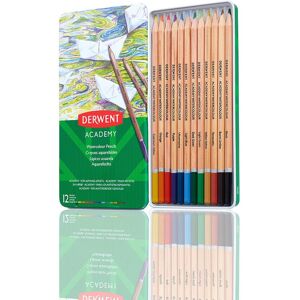 Derwent Academy Watercolour Pencils, Set of 12 in Tin, Blendable Multicolour Art Derwent Academy Watercolour Pencils, Set of 12 in Tin, Blendable Multicolour Art