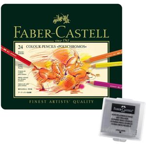 Faber Castell 110024 Artist's Colouring Pencil, 24 Polychromos Pencils in Metal Faber Castell 110024 Artist's Colouring Pencil, 24 Polychromos Pencils in Metal
