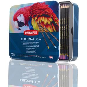 Derwent Chromaflow Pencils, Set of 72 in Tin, 3.5mm Round, Premium Core Strength Derwent Chromaflow Pencils, Set of 72 in Tin, 3.5mm Round, Premium Core Strength