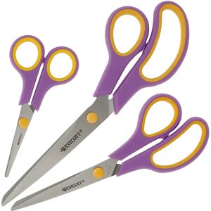 Westcott Easy Grip Scissors 3 Pieces Cassis Set of 3 Universal Westcott Easy Grip Scissors 3 Pieces Cassis Set of 3 Universal
