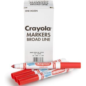 Crayola Washable Markers - Red (12ct) Kids Broad Line Markers Bulk Markers for C Crayola Washable Markers - Red (12ct) Kids Broad Line Markers Bulk Markers for C