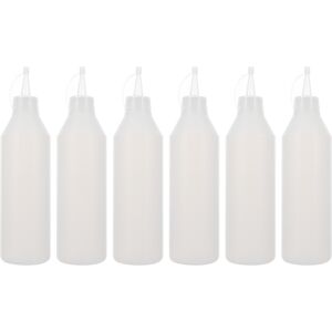INOOMP 6Pcs 500Ml White Tip Glue Bottles Plastic Precision Applicator INOOMP 6Pcs 500Ml White Tip Glue Bottles Plastic Precision Applicator